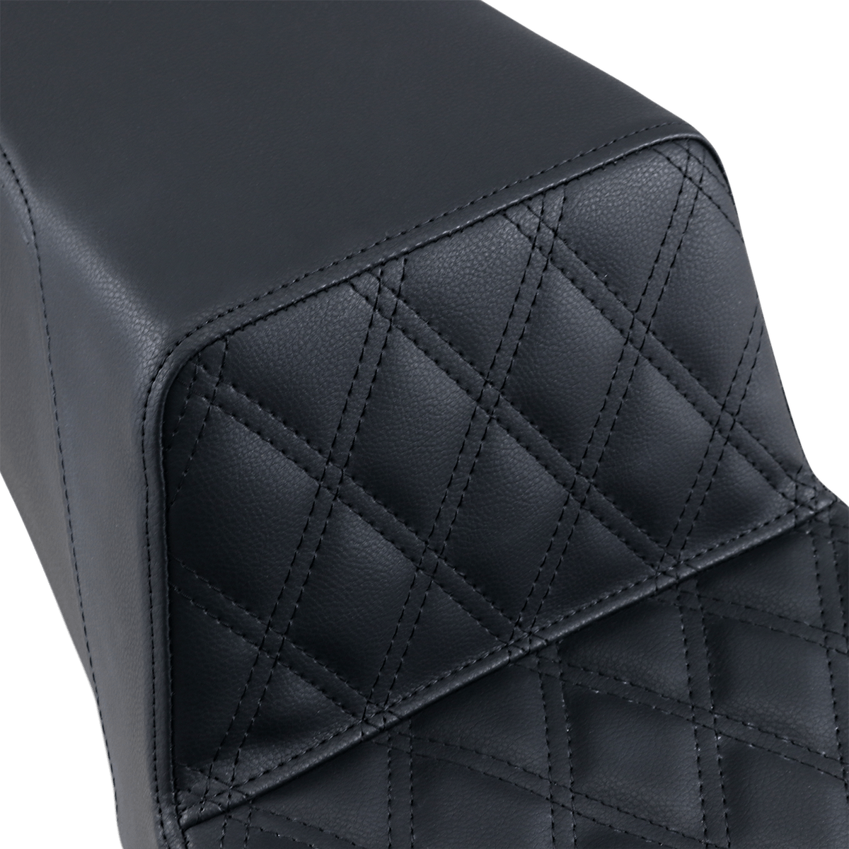 SADDLEMEN Step-Up Seat - Front Lattice Stitch - Black 897-06-172
