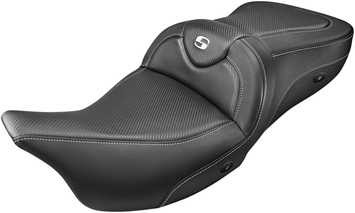 SADDLEMEN Heated Roadsofa* Seat - Carbon Fiber - '08-'23 FL 808-07B-185HCT
