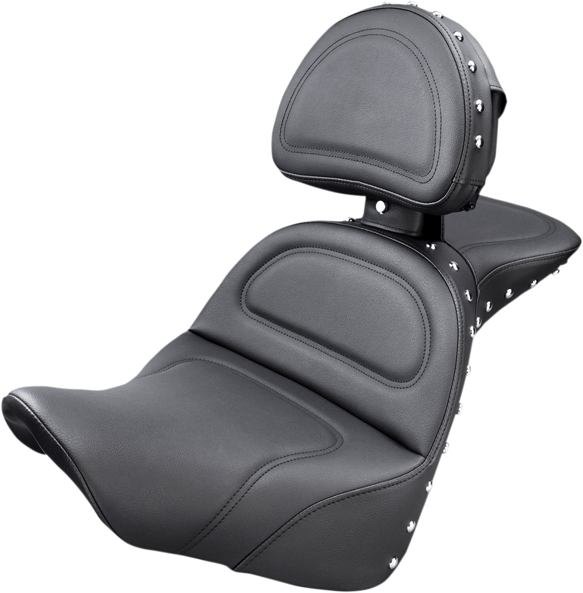 SADDLEMEN Explorer Special Seat with Backrest - Black - FL/FX '18-'23 - Part 818-27-040