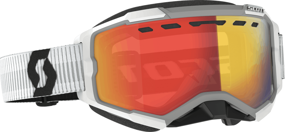 Fury Goggle Snow Cross Ls White W/Red Chrome