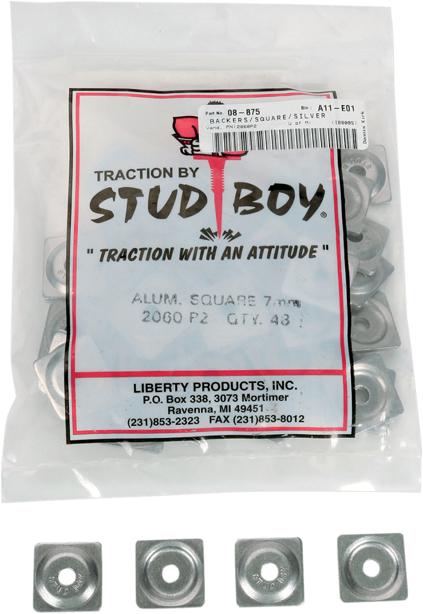 STUD BOY Backer Plates - Aluminum - 7mm - 48 Pack 2060-P2