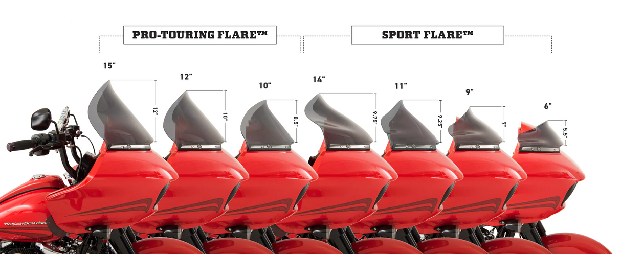 Klock Werks Flare® Windshield 2015 - 2023 Road Glide (FLTR)