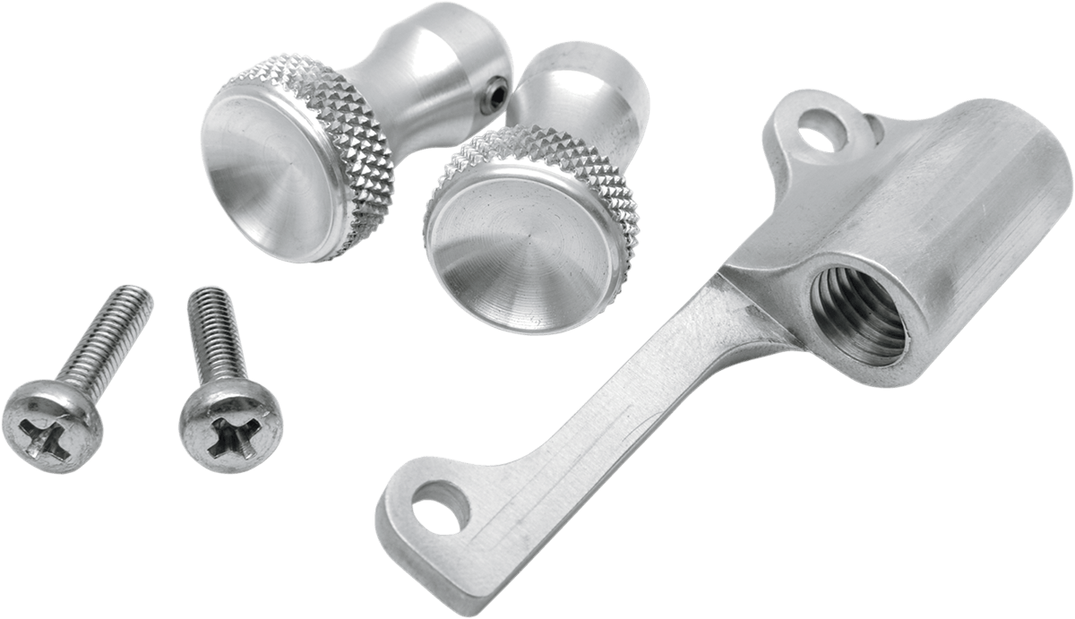 TODD'S CYCLE Enrichener Cable Relocation Bracket Kit with Knobs - Mikuni - Raw TMK-2