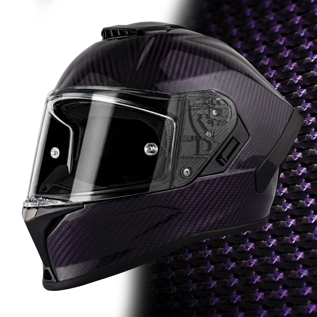 Daytona D.O.T. & ECE Daytona Viper- Purple Carbon Fiber Motorcycle Helmet