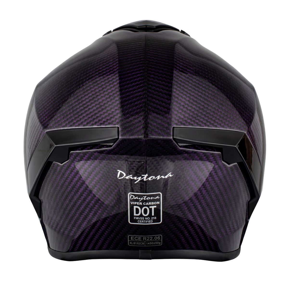 Daytona D.O.T. & ECE Daytona Viper- Purple Carbon Fiber Motorcycle Helmet