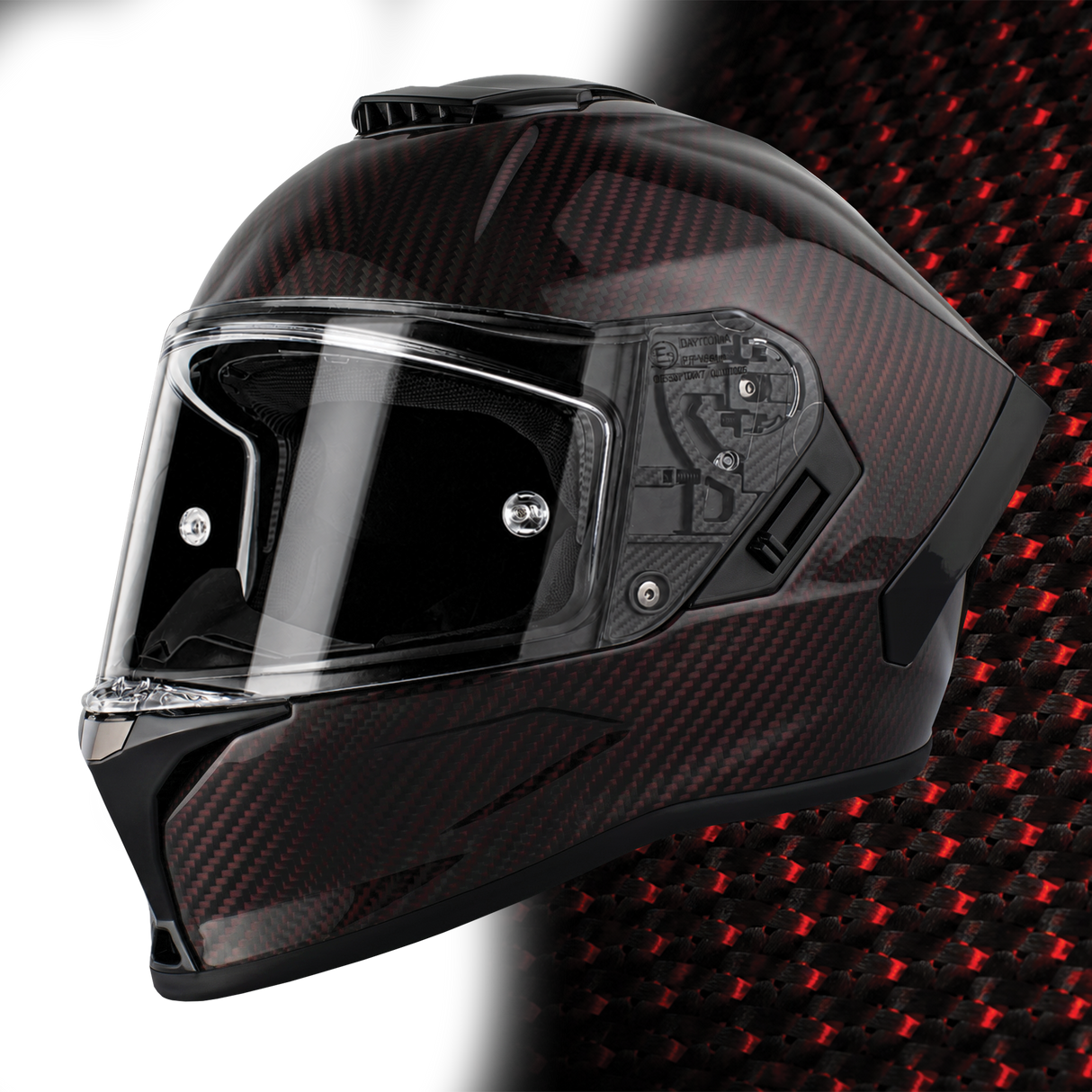 Daytona D.O.T. & ECE Daytona Viper- Red Carbon Fiber Motorcycle Helmet