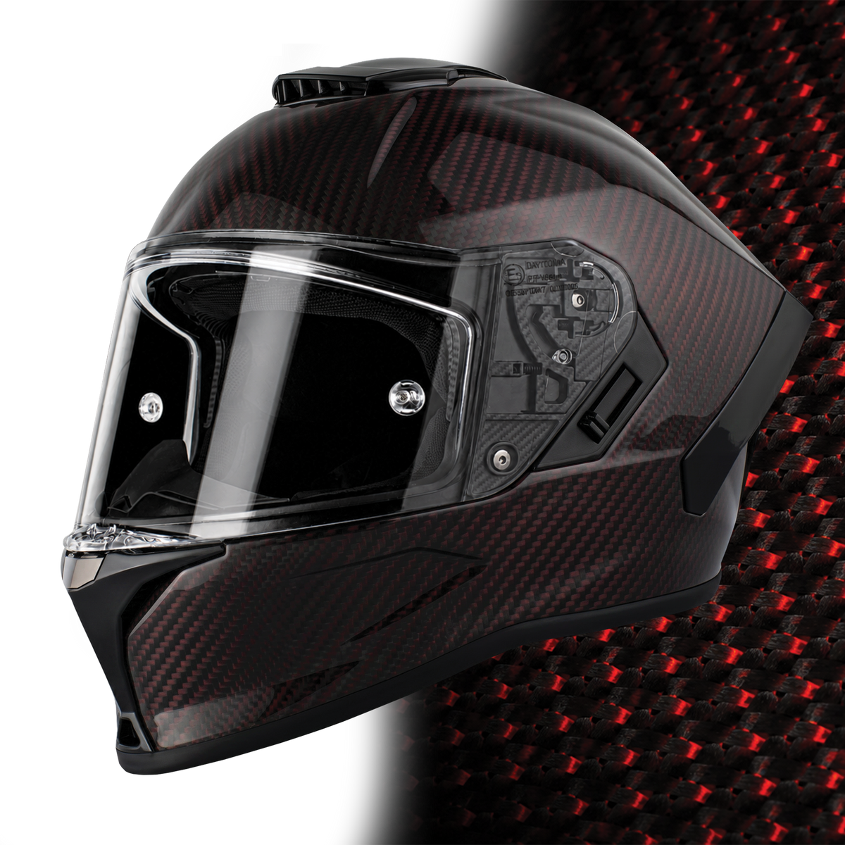Daytona D.O.T. & ECE Daytona Viper- Red Carbon Fiber Motorcycle Helmet