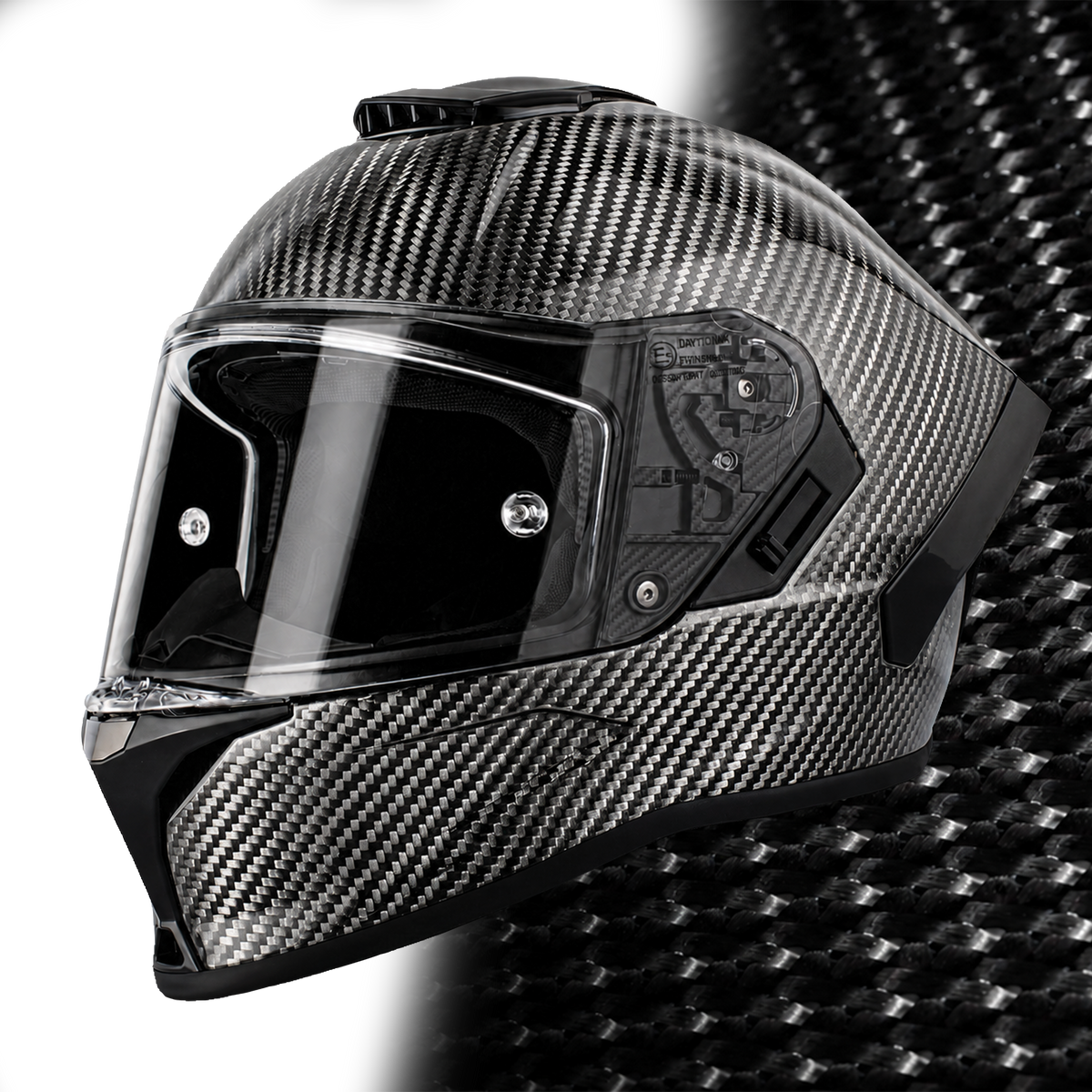 Daytona D.O.T. & ECE Daytona Viper- Silver Carbon Fiber Motorcycle Helmet