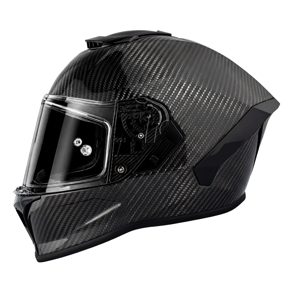 Daytona D.O.T. & ECE Daytona Viper- Silver Carbon Fiber Motorcycle Helmet