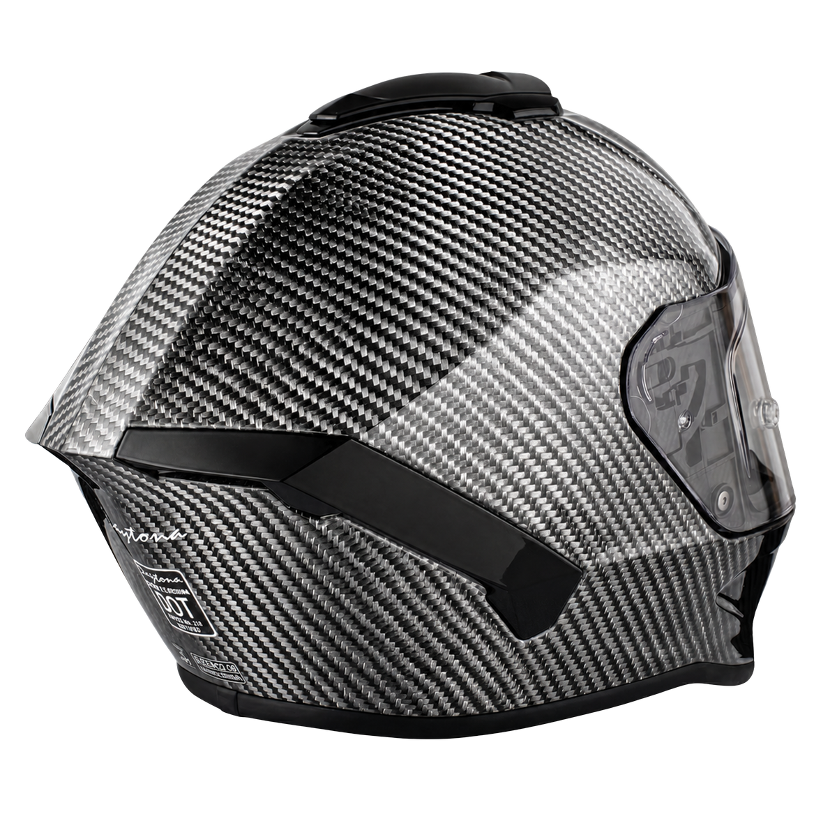 Daytona D.O.T. & ECE Daytona Viper- Silver Carbon Fiber Motorcycle Helmet