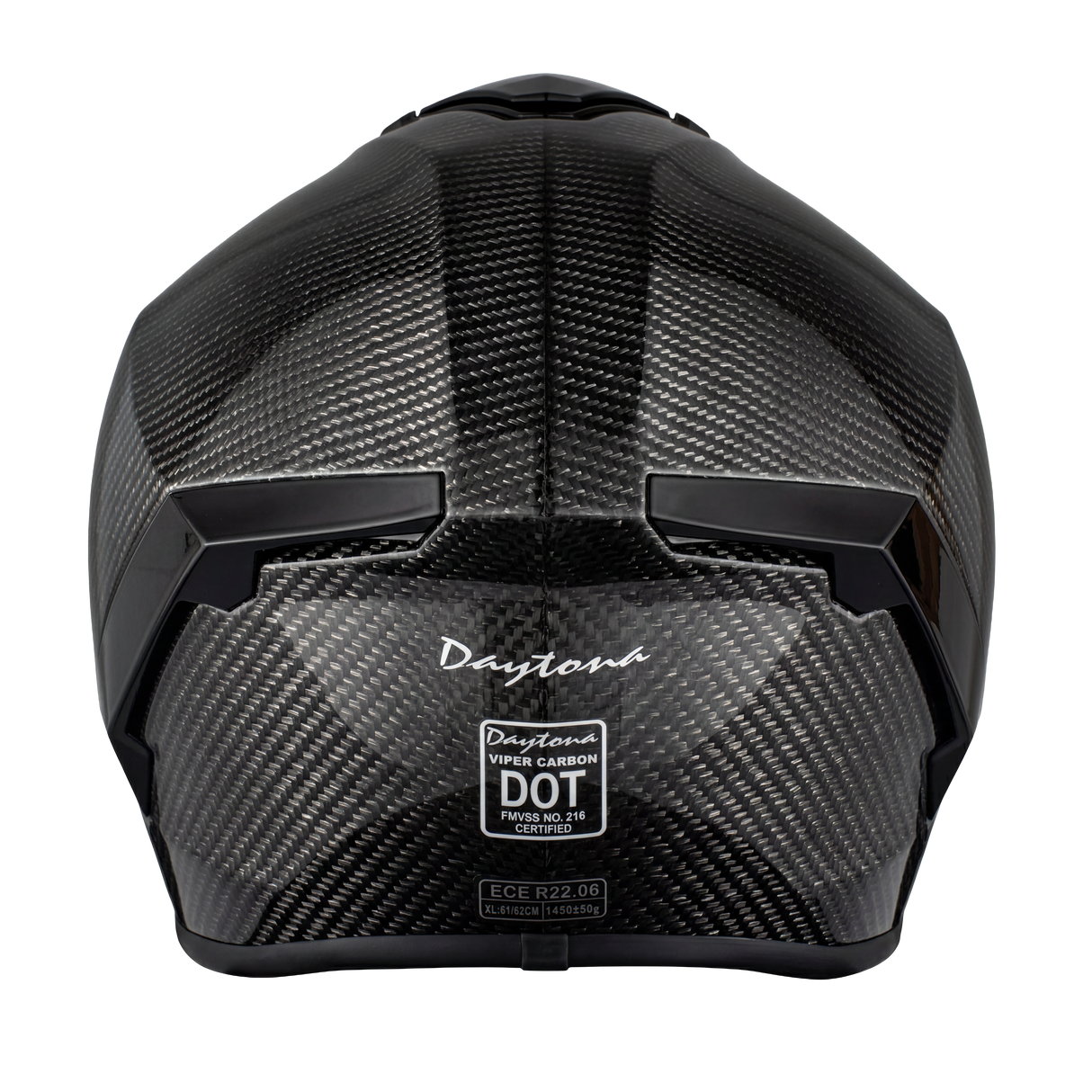 Daytona D.O.T. & ECE Daytona Viper- Silver Carbon Fiber Motorcycle Helmet