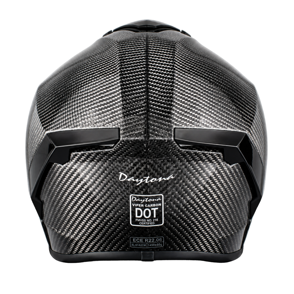 Daytona D.O.T. & ECE Daytona Viper- Silver Carbon Fiber Motorcycle Helmet