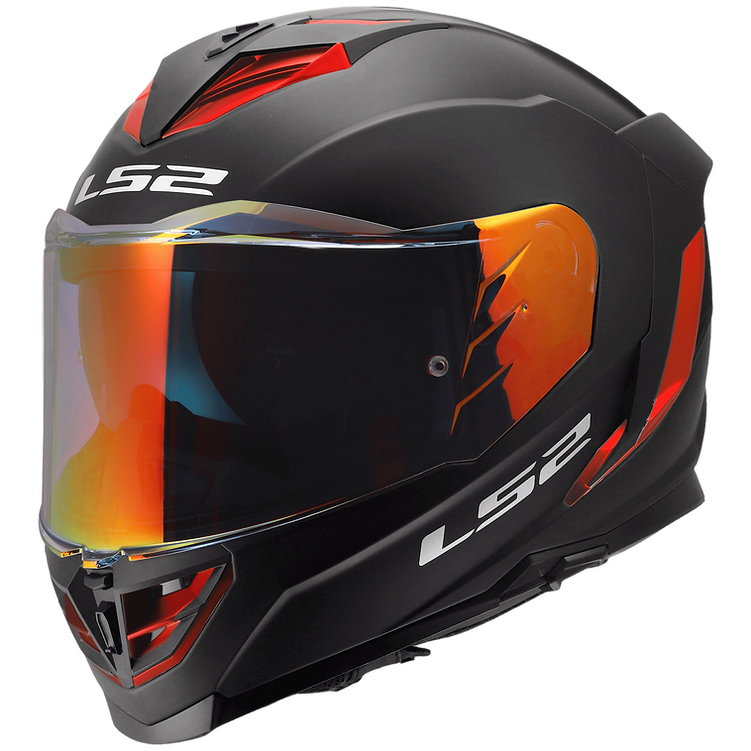 LS2 Assault III Solid Matte Black Red