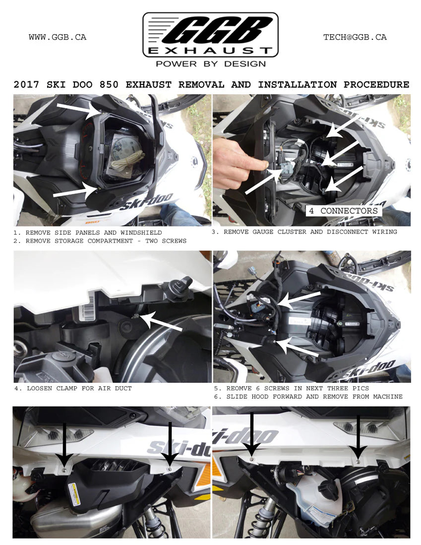 GGB Exhaust 2017-2023 Ski-Doo Gen 4 850 E-TEC Quiet Muffler - Cycle City Outdoors