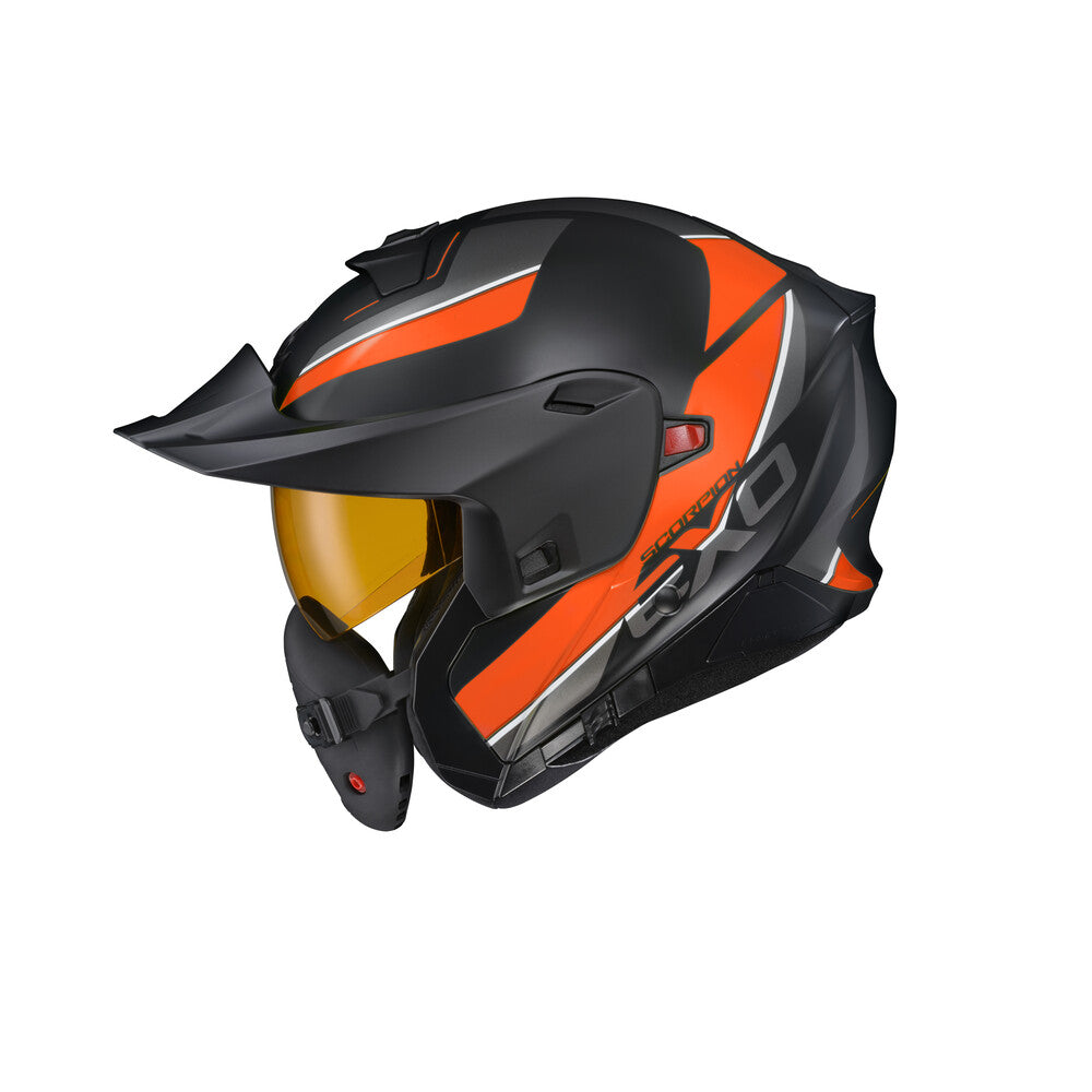 Scorpion - Exo Gt930 Cold Weather Helmet Modulus Orange Lg (Dual Pane)