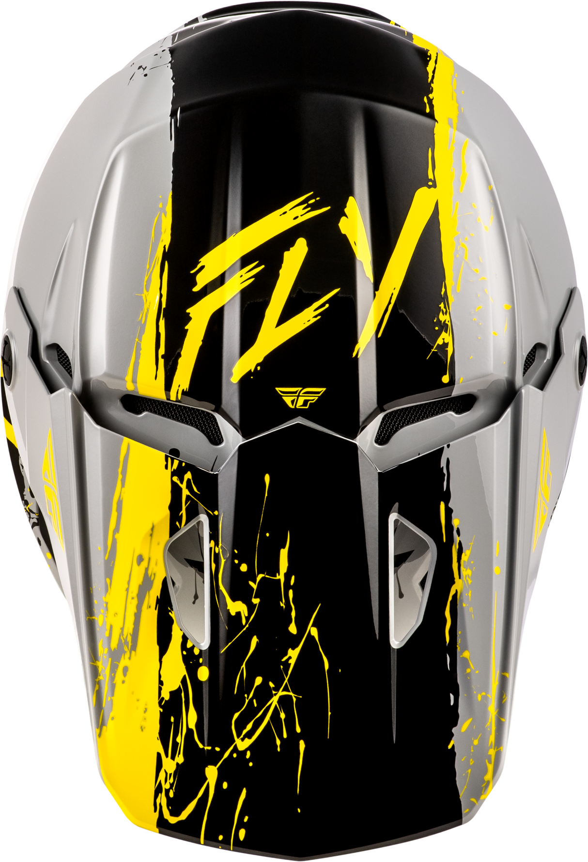 Youth Kinetic Drip Helmet Grey/Black/Yellow Yl