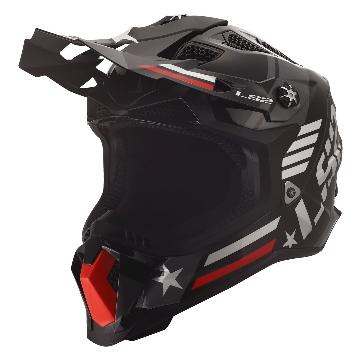 LS2 Subverter EVO Motocross Helmet | Trooper | Gloss Black/White | XS–3XL | 700-1251