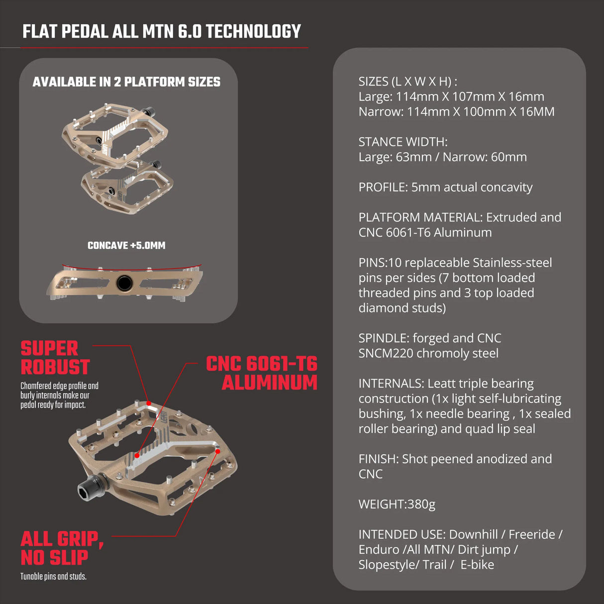 Leatt MTB Pedals AllMtn 6.0 Flat