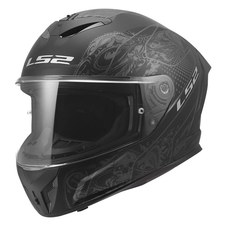 LS2 Rapid III Motorcycle Helmet Crypt Matte Black