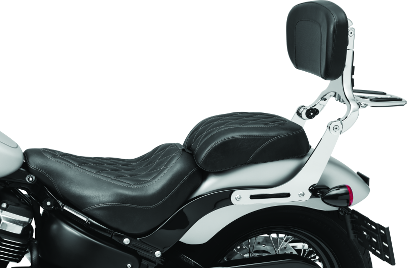 Kuryakyn Fixed Mounts Multi-Purpose Driver & Passenger Backrest 18-Up Softail Black - Cycle City Outdoors