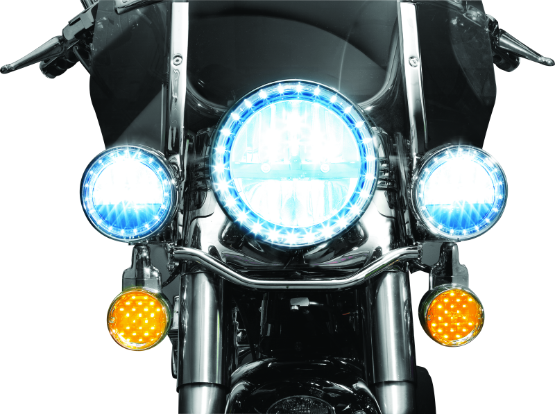 Kuryakyn LED Front Turn Signal Conversion Flat Style Insert Amber Lens - Cycle City Outdoors