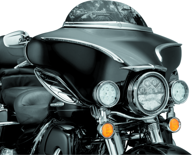 Kuryakyn LED Halo Trim Ring For 7inch Headlight 83-13 Touring Models Chrome - Cycle City Outdoors