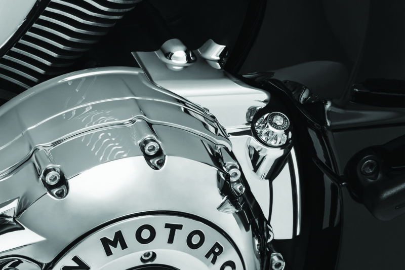 Kuryakyn Rear Oil Panel Accent Chrome Indian - Cycle City Outdoors