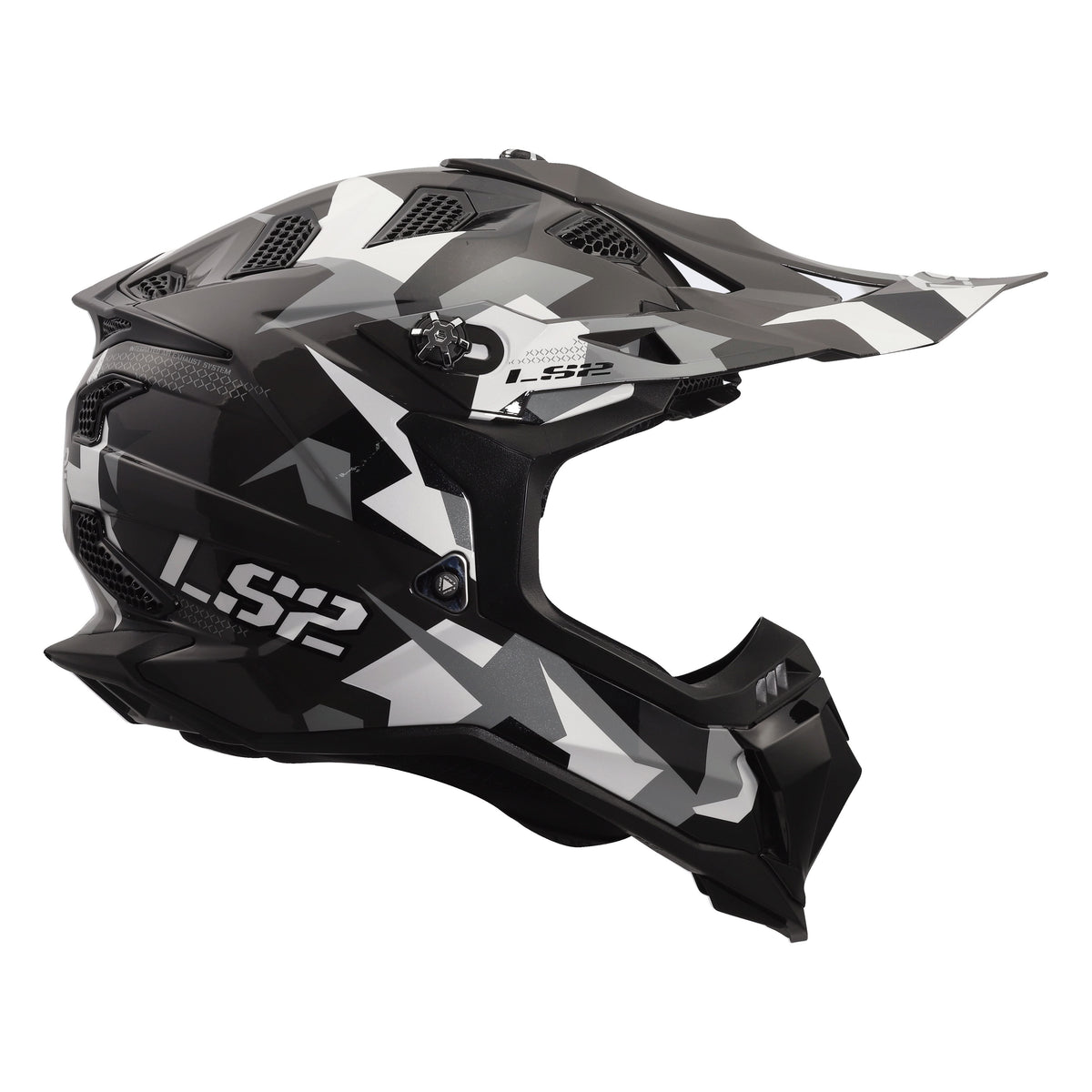 LS2 Subverter EVO Motocross Helmet | Vector | Gloss Black/Gray/White | XS–3XL | 700-1231