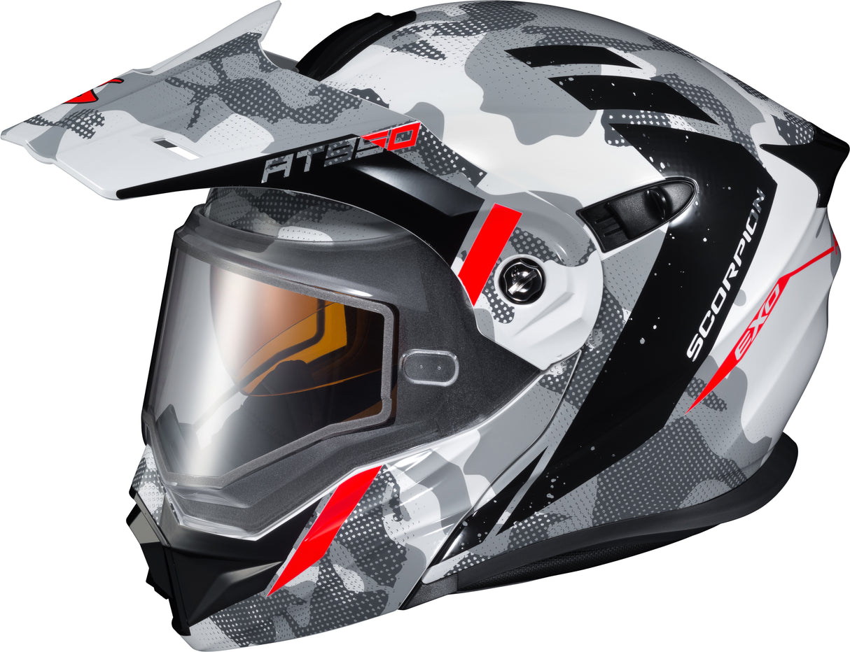 Scorpion - Exo At950 Cold Weather Helmet Outrigger White/Grey Sm (Dual)