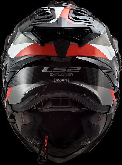 LS2 - Explorer Carbon Frontier Adventure Helmet - Titanium Red - L