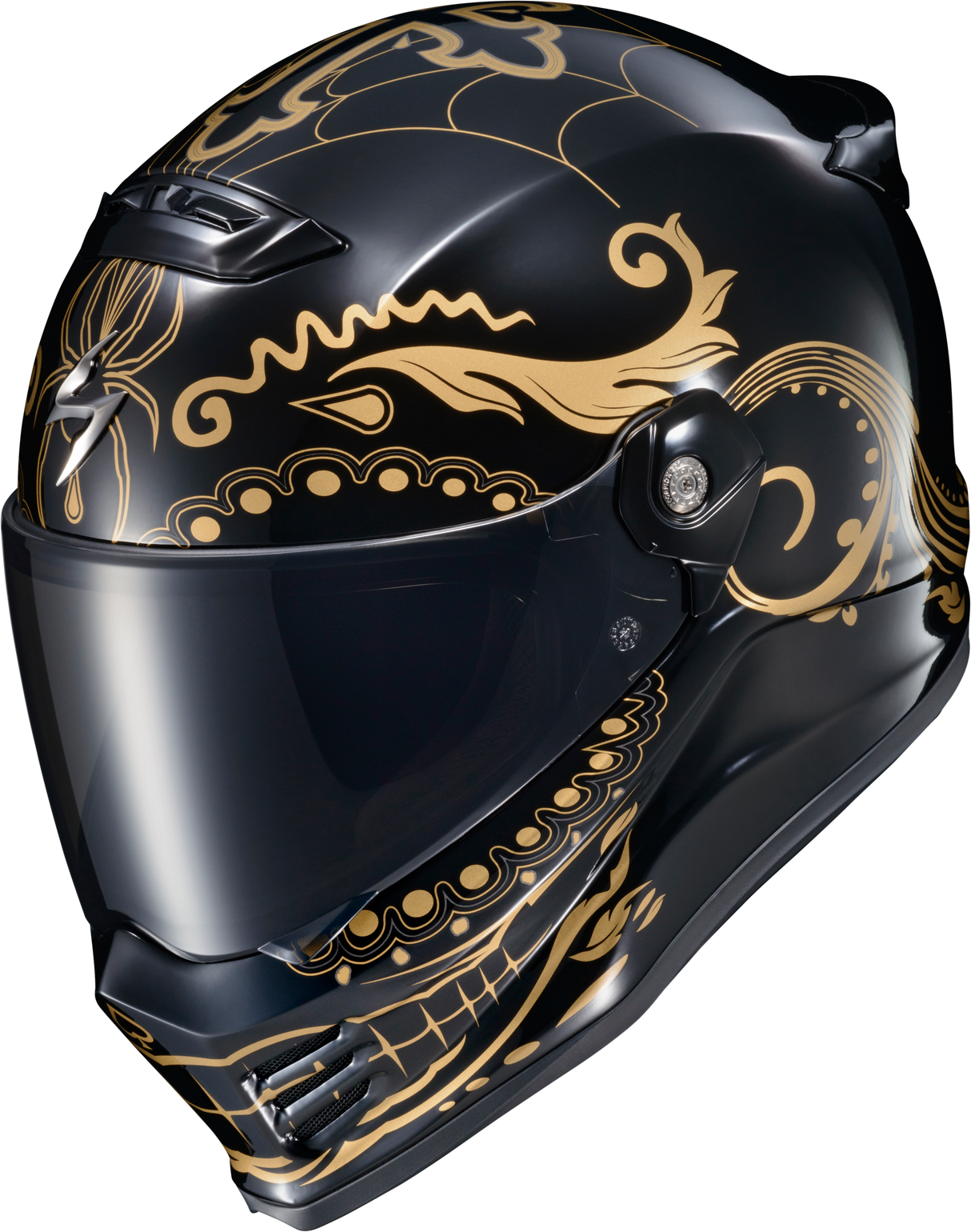 Scorpion - Covert Fx Full Face Helmet El Malo Gold/Gloss Black 2x
