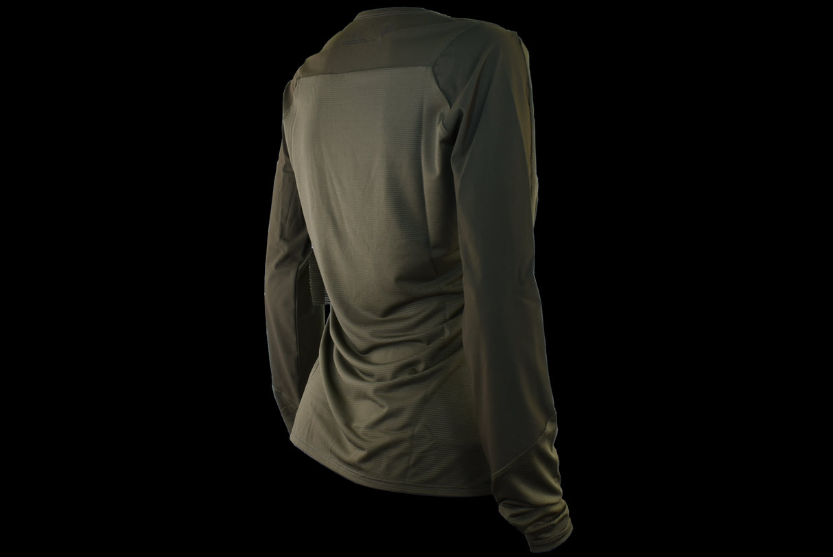 Fox Racing - Womens Flexair Ascent Long Sleeve Jersey - Olive Green - S