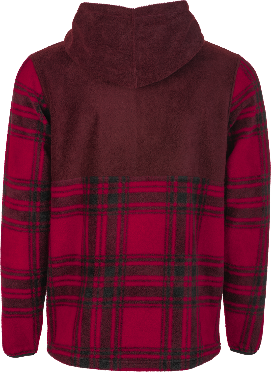 Fly Half Zip Pullover Hoodie Red Plaid Sm - Cycle City Outdoors