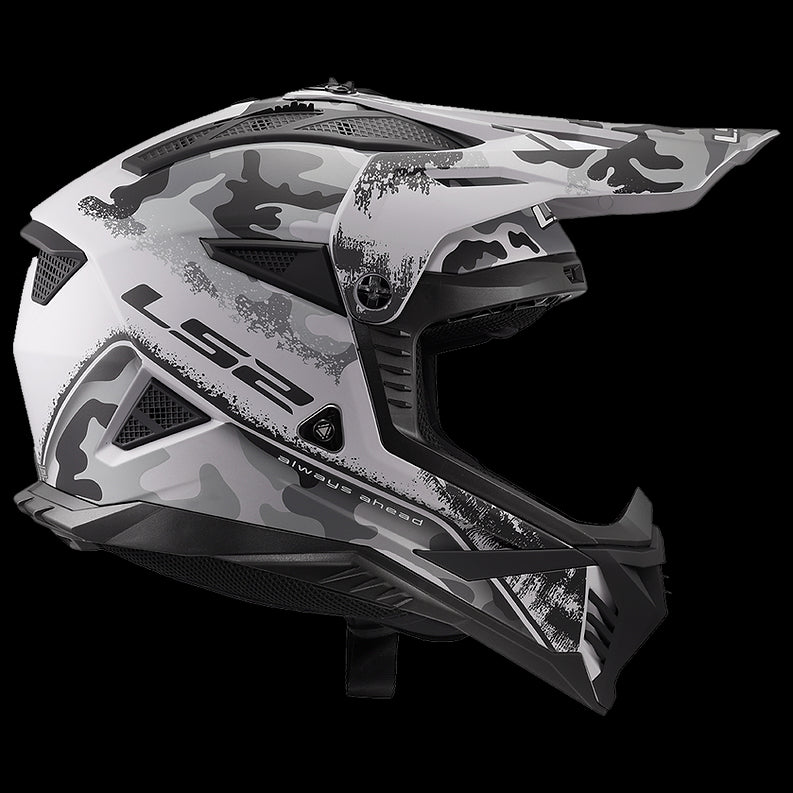 LS2 - Gate II Carbine Motocross Helmet Tonal Gray Black