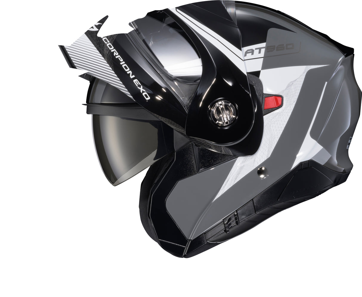 Exo At960 Modular Helmet Topographic 2 Blk/Wht/Grey Md