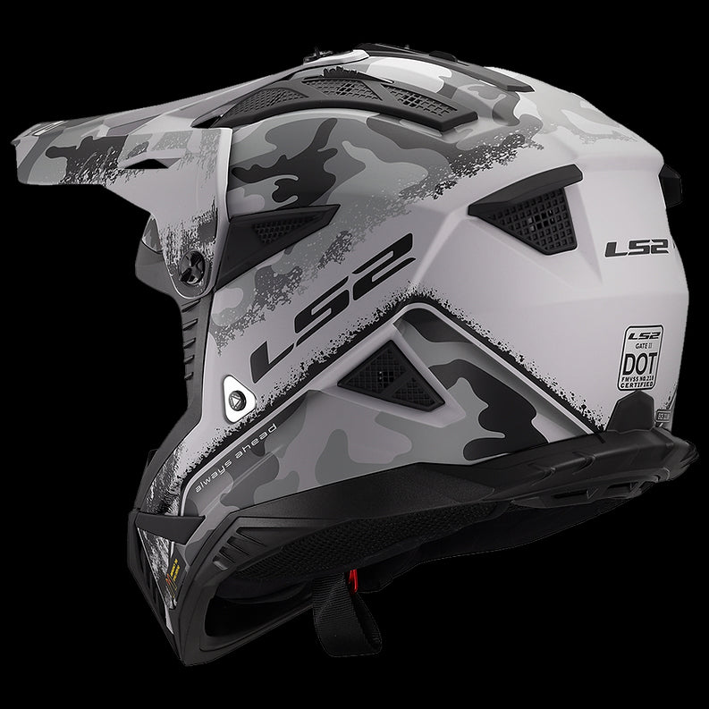LS2 - Gate II Carbine Motocross Helmet Tonal Gray Black
