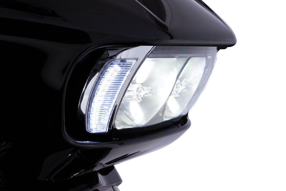 Fang Headlight Bezels for Harley Davidson Road Glide (Chrome) 45250