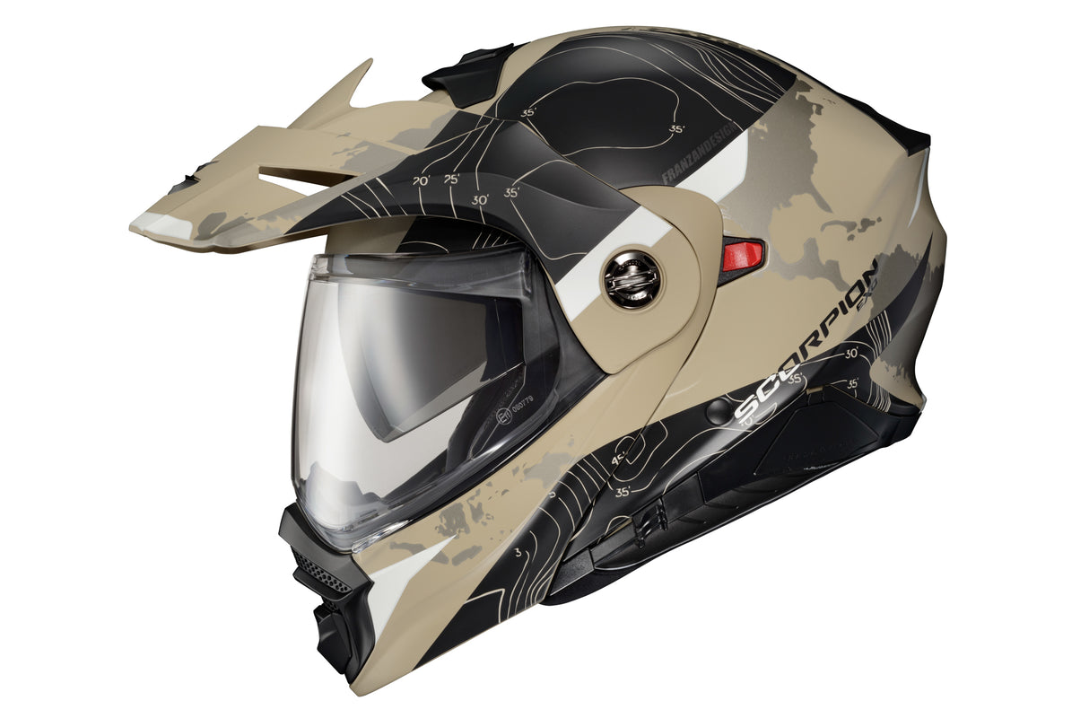Scorpion - Exo At960 Modular Helmet Topographic Sand/Black Lg