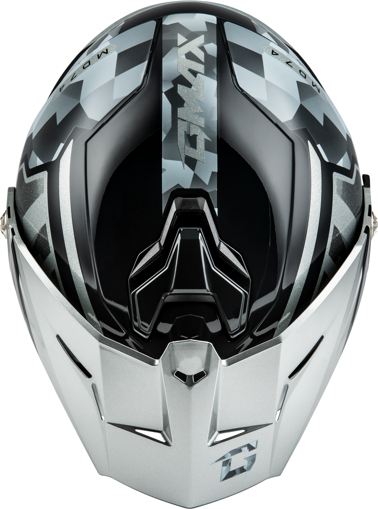 Md 74 Striker Modular Helmet W Slvr Shield Slvr/Blu Mtlc 3x