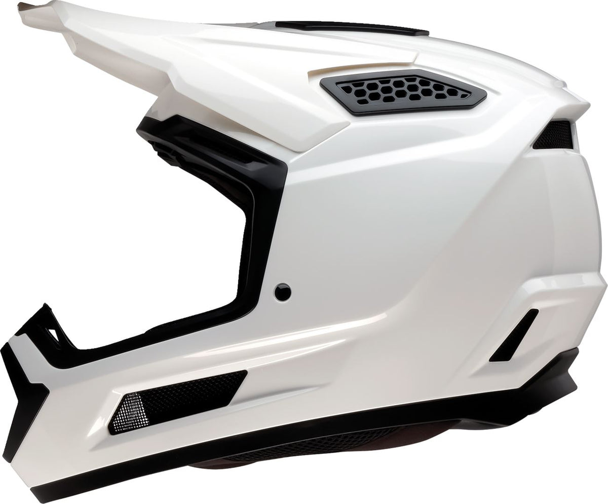 Z1R Dirt Maxx Solid Helmet | White / Black | XS–4XL