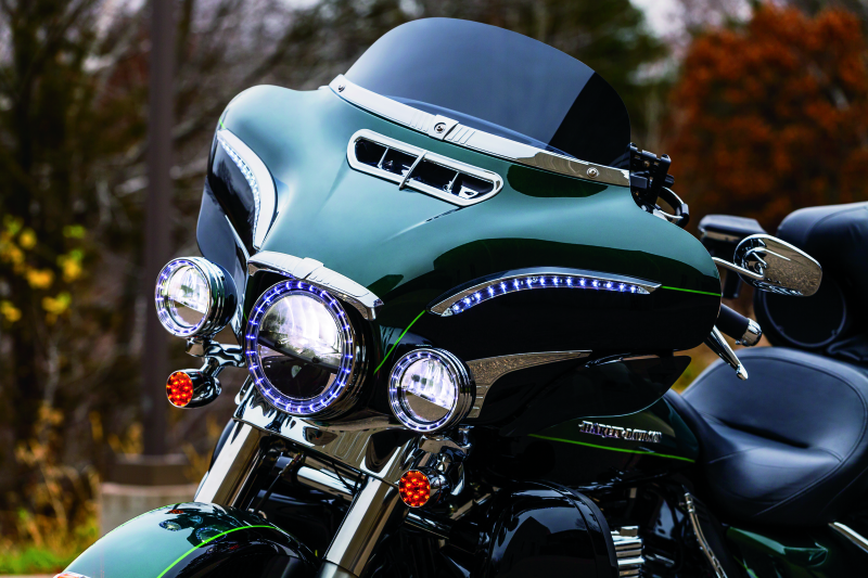Kuryakyn LED Halo Trim Ring For 7inch Headlight 83-13 Touring Models Chrome - Cycle City Outdoors