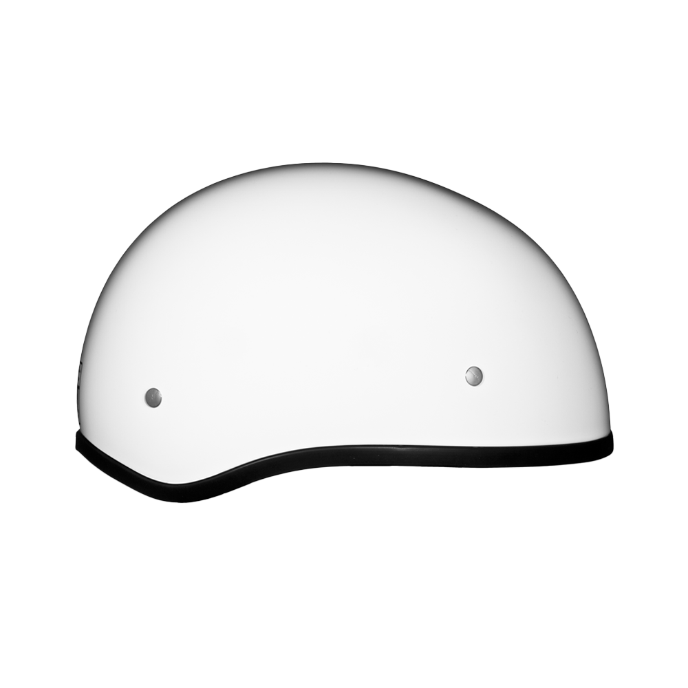 DOT Approved Daytona Skull Cap Half Shell Motorcycle Helmet - Beanie Style for Motorcycles, Cruisers, Scooters, and Mopeds W/O Visor- Hi-Gloss White