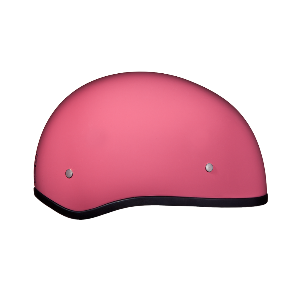 DOT Approved Daytona Skull Cap Half Shell Motorcycle Helmet - Beanie Style for Motorcycles, Cruisers, Scooters, and Mopeds W/O Visor- Hi-Gloss Pink