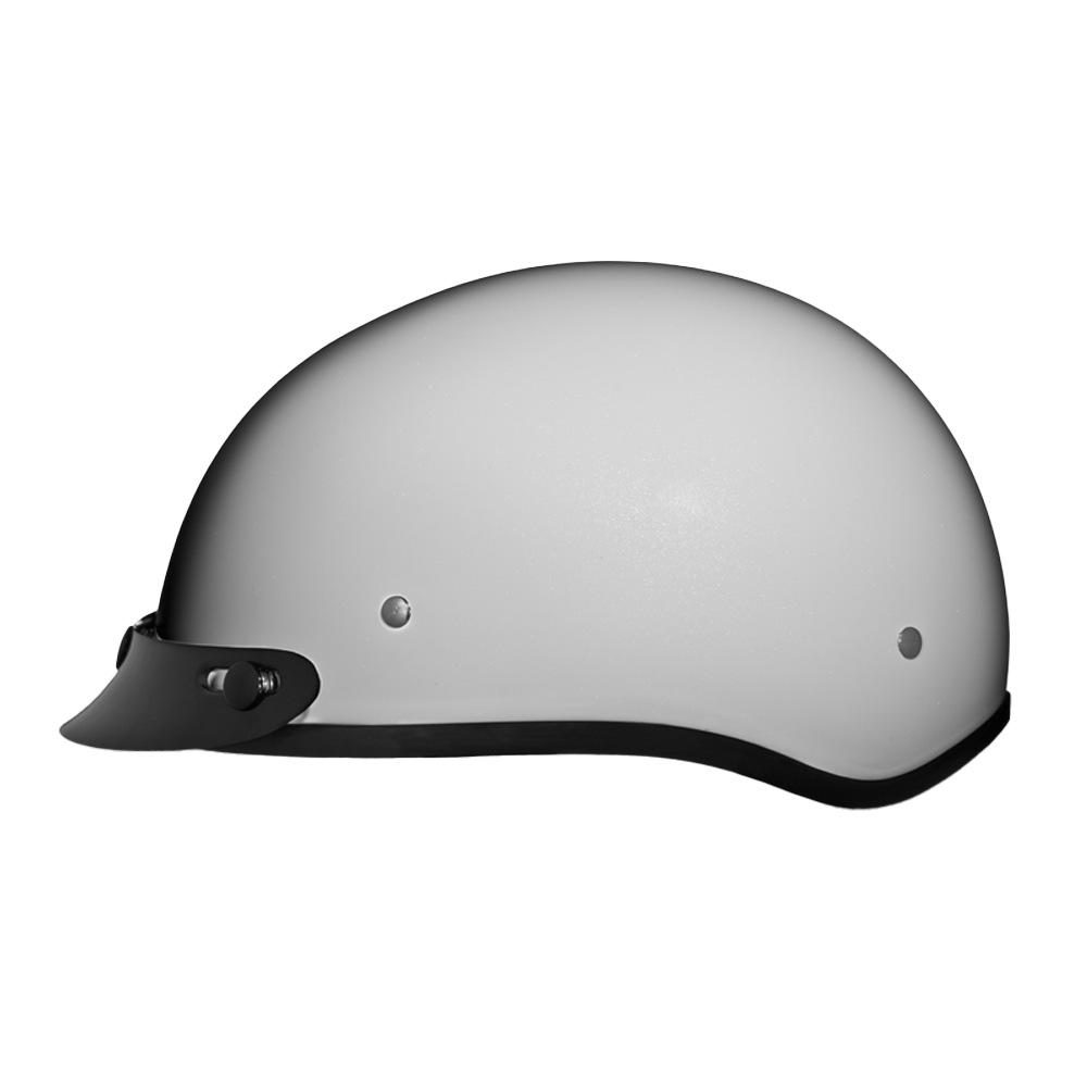 DOT Approved Daytona Skull Cap Half Shell Motorcycle Helmet - Beanie Style for Motorcycles, Cruisers, Scooters, and Mopeds - Pearl White