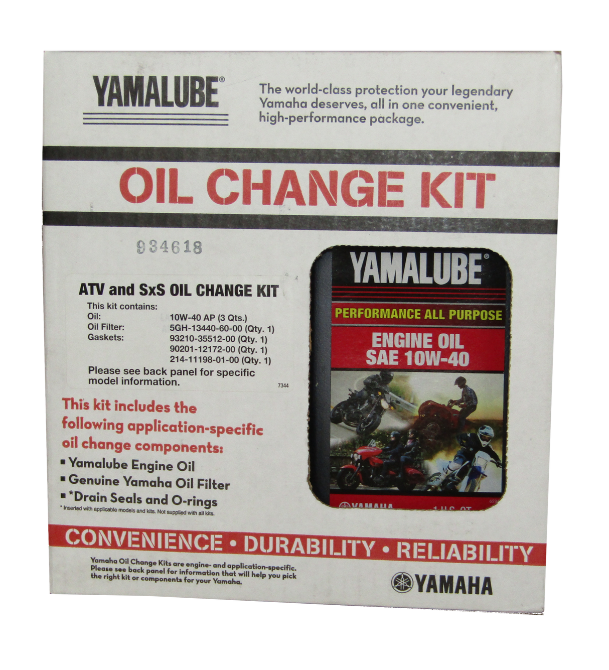 Yamalube - Atv Sxs Oil Change Kit 1 Kt (10W40 Ap Qty3)