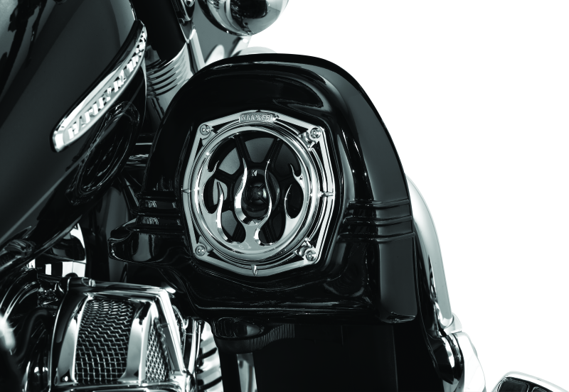 Kuryakyn Flame Speaker Grills Chrome - Cycle City Outdoors