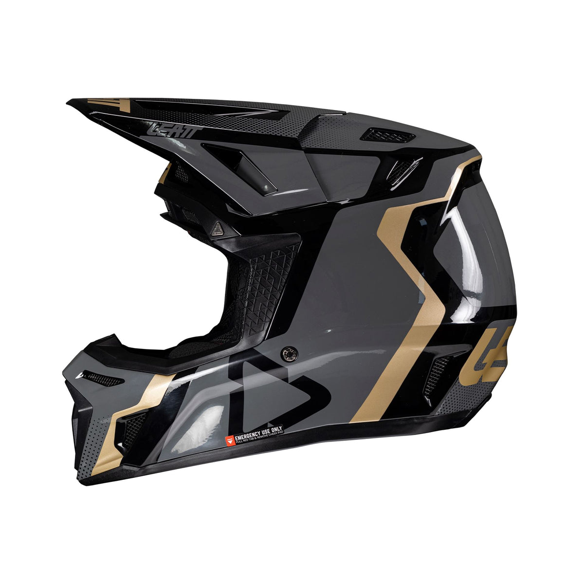Leatt Moto 8.5 Helmet Kit | Black V25 | ECE 22.06 + DOT | 360° Turbine | Velocity 5.5 Goggles Included