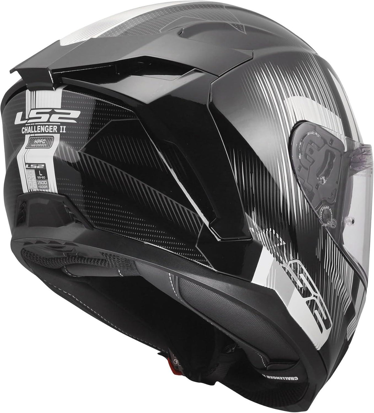LS2 Challenger II Nitro Gloss Black Gray Black