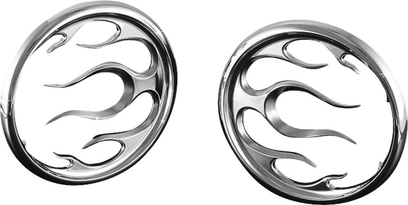 Kuryakyn Flame Speaker Grills Chrome - Cycle City Outdoors