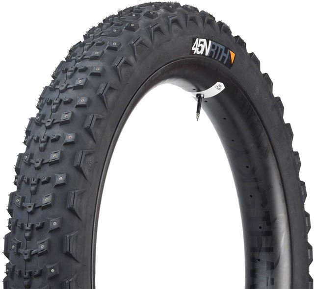 45NRTH Dillinger 4 Studded Fat Bike Tire - 26x4.2 | 168 Carbide Steel Studs | 60 TPI Tubeless